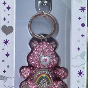 Care bears Pink rhinestone covered Keychain